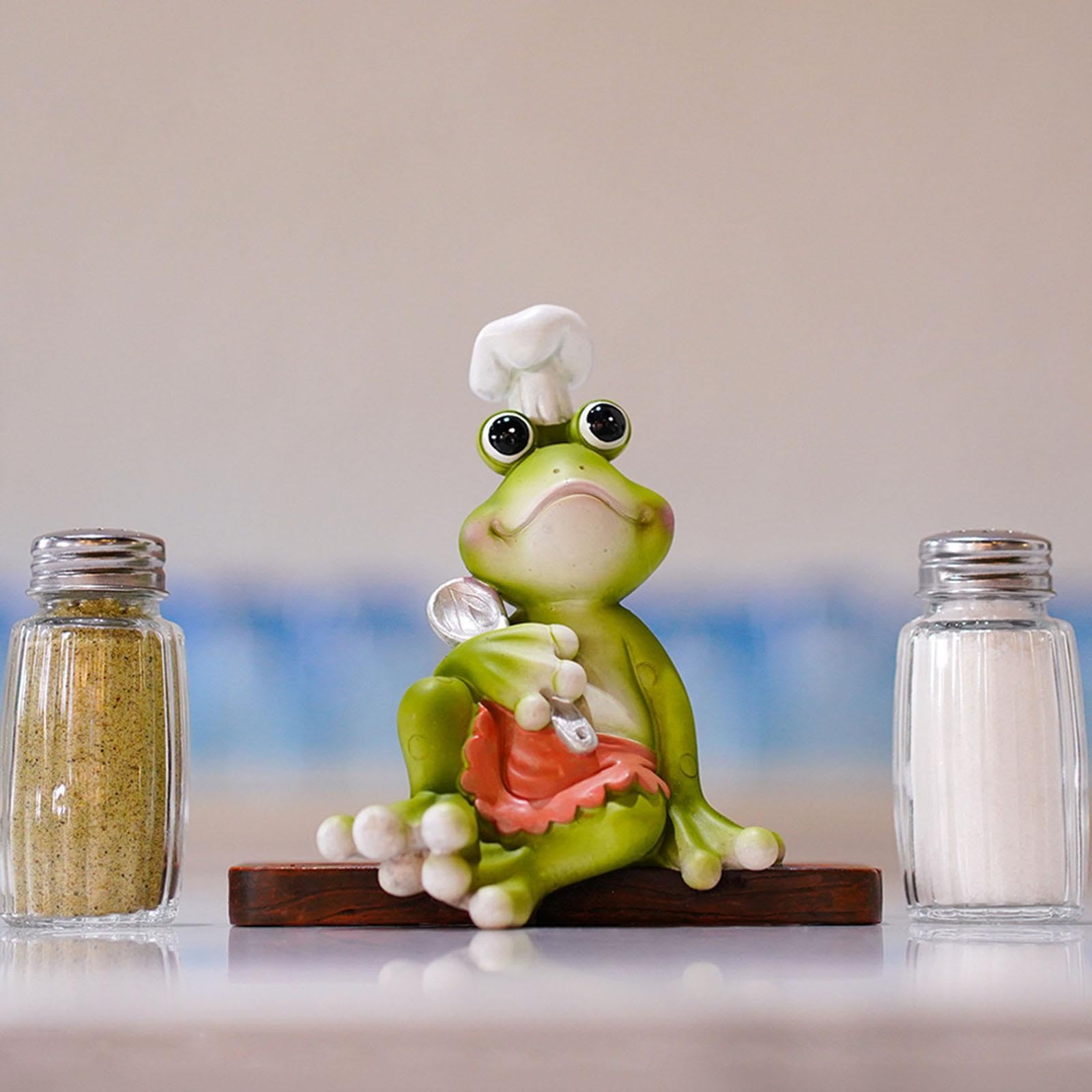 Juego de Salero Y Pimentero, Botella para Especias Duradera, Estatua Decorativa de Cocinero, Linda Estatua Decorativa, Organizador de Especias