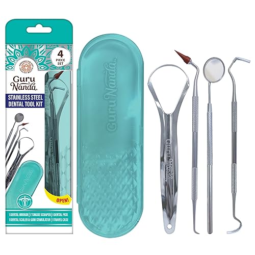 Herramientas dentales Dental Guru Kit completo de cuidado dental con cepillo de dientes espejo dental limpiador de lengua y selección dental juego