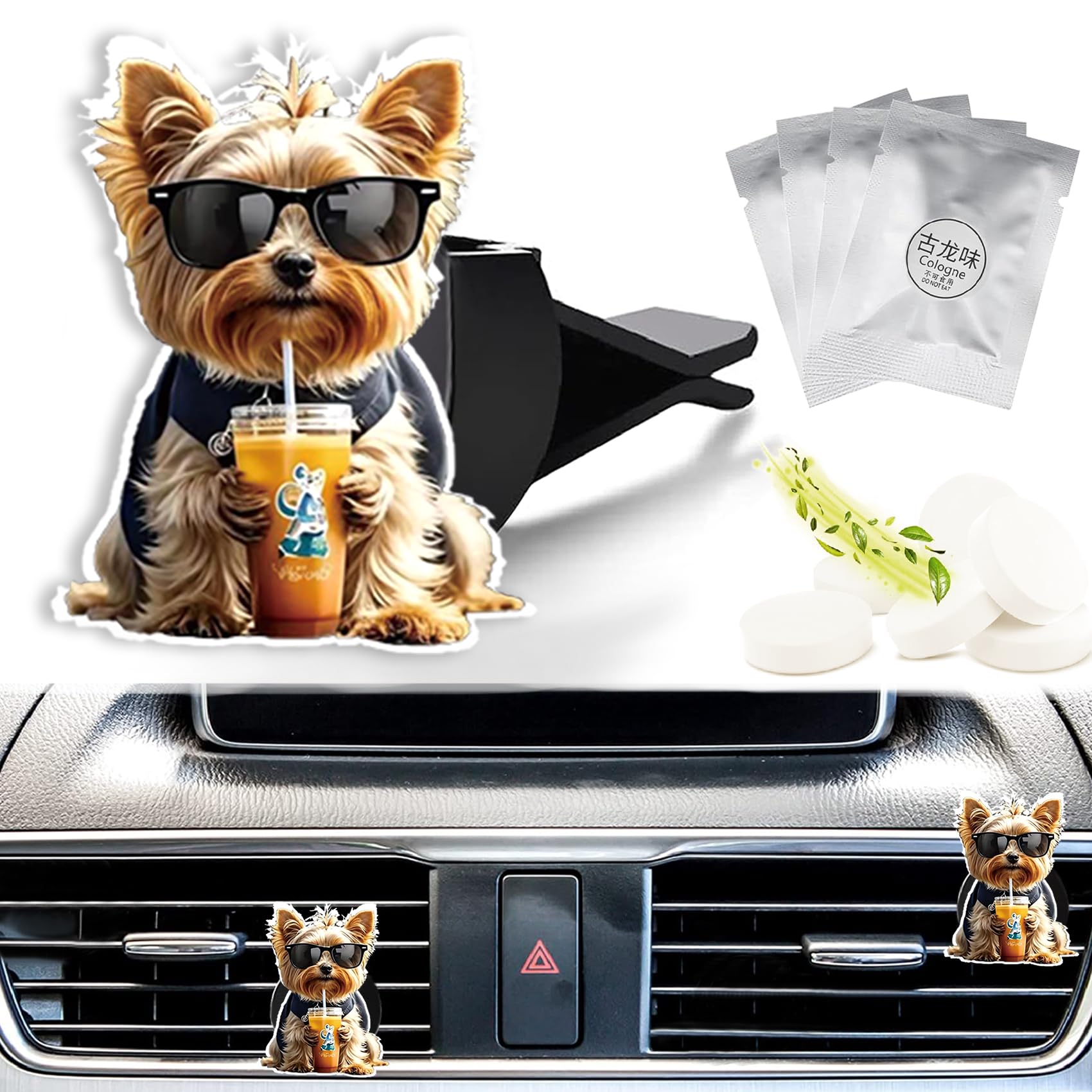 German Shepherd Dog Car Vent Freshener Clips Scented Air Conditioner Clip