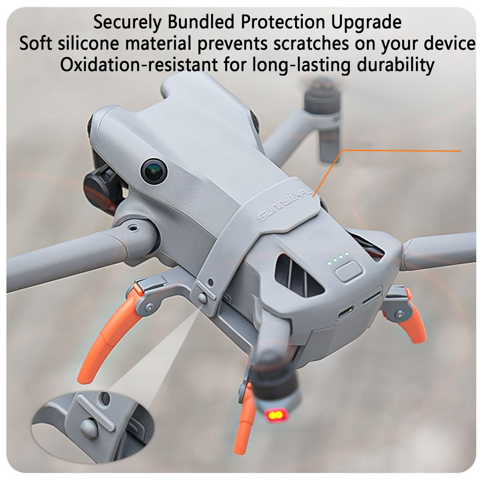 Train d'atterrissage pour DJI Mini 5 Pro Extensions de Jambes Support de Protection Support d'atterrissage Drone Accessoires pour DJI Mini 5 Pro (Orange)