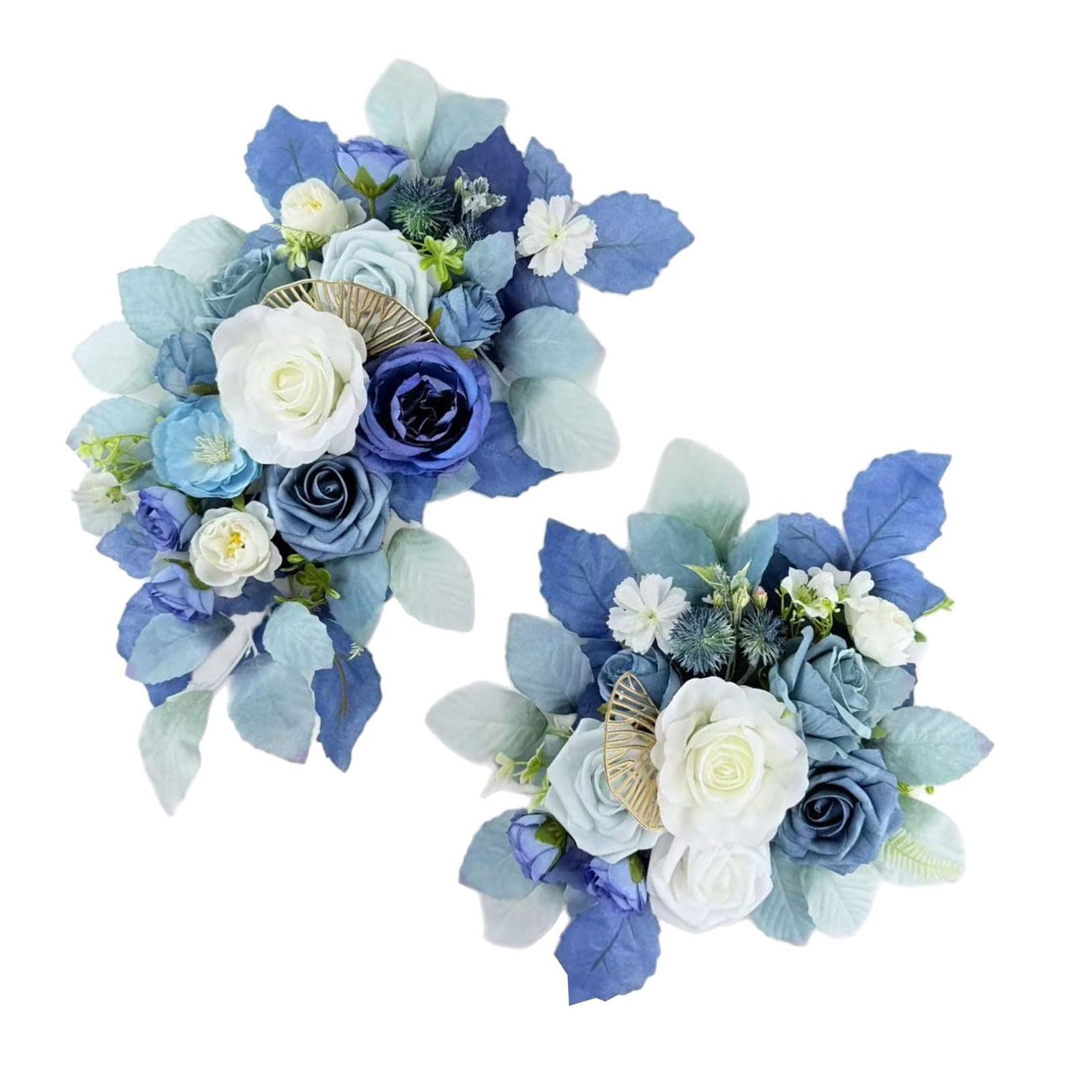 APGLSXY Artificial Flower Bouquet Simulation Rose Flower for Chair Back Decoration Wedding Backdrop Engagement Bridal Showers Artificial Arrangement