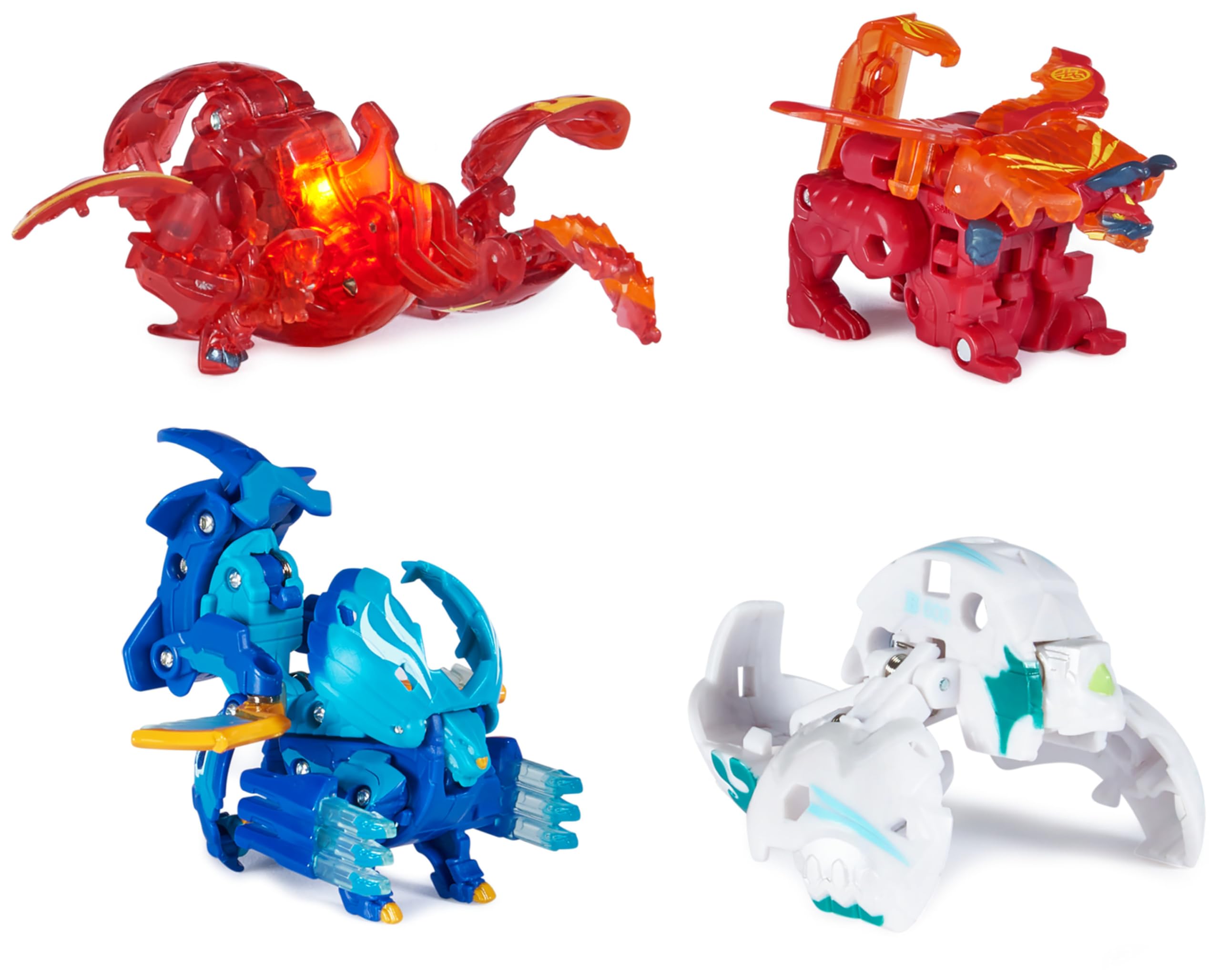BAKUGAN - Legends - Pack DE 4 Figuras DE ACCIÓN COLECCIONABLES - Cycloid, Arcleon Geogan, Nillious Nova, Hydorous Ultra y 6 Baku-Núcleos - 6065913 - Juguetes Niños 6 Años +