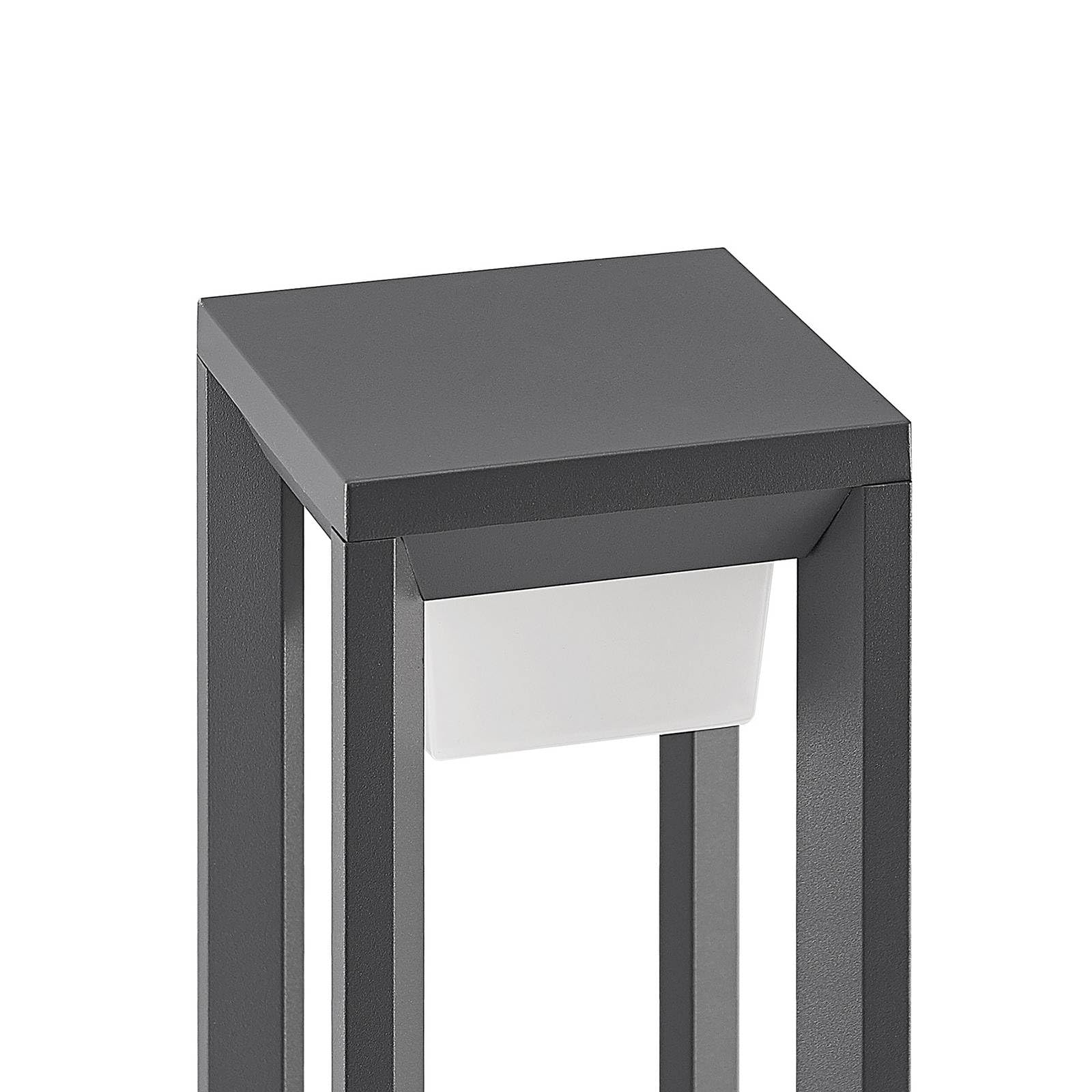 LED Außenleuchte Gamion (spritzwassergeschützt (Modern) in Alu aus Aluminium (1 flammig,) - Wegeleuchte Pollerleuchte Wegelampe Sockelleuchte