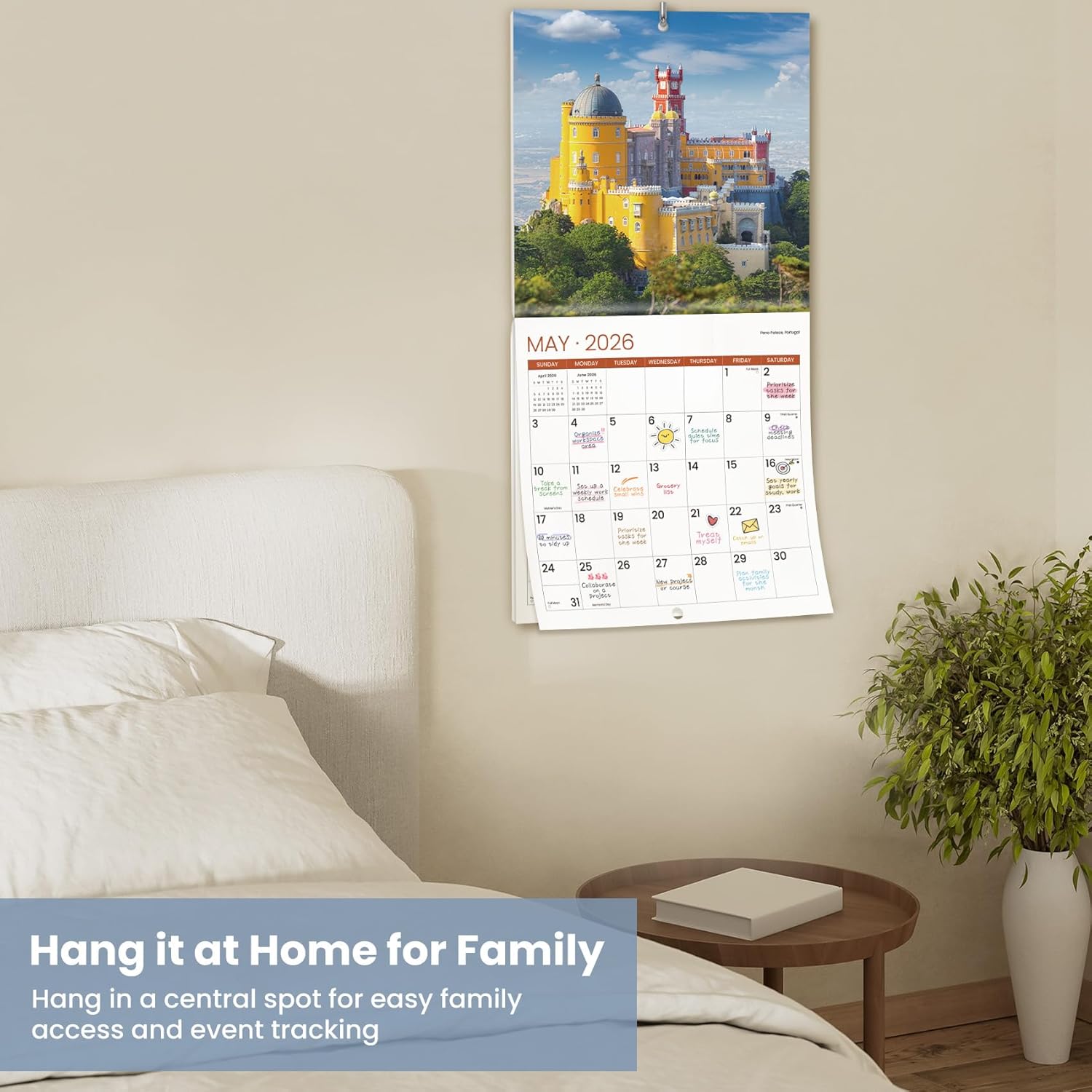 2026 Calendar, Castles Monthly Wall Calendar 2026 Runs from Nov 2025 – Dec 2026, Hanging Wall Calendar, 11.6 x 24Opened, Full Page Layout for Organizing, Perfect Present