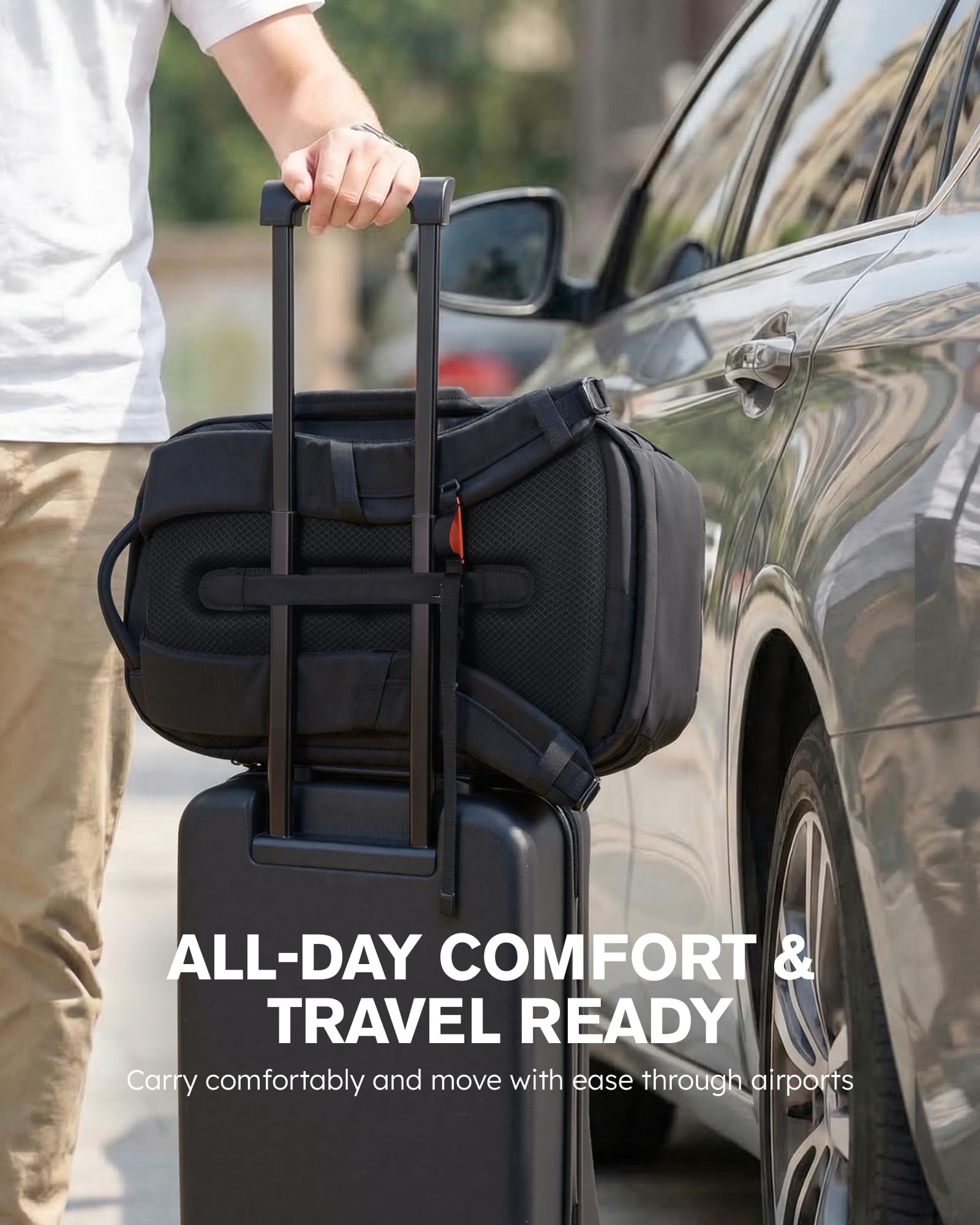 Tolaccea Zaino Porta PC con scomparto EVA per Laptop 15,6″ – Zaino da Viaggio 32L, Zaino Uomo Lavoro e Bagaglio a Mano per Aereo, Resistente all’Acqua e Antifurto, con Tasca Umida e Cerniere YKK