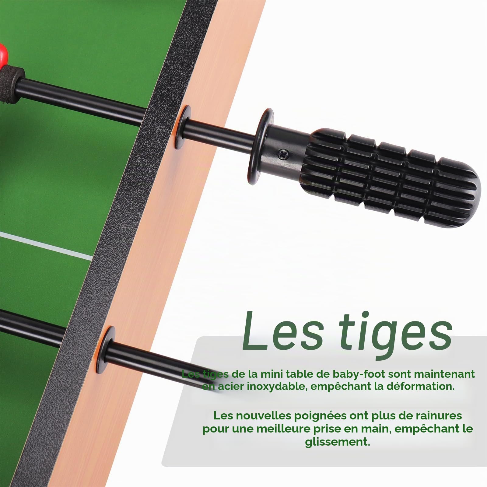 Win.Max Mini Baby-Foot Portable et léger pour Enfants, Facile à Monter et à Ranger, 51 x 31 x 10 cm