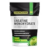 NutraOne Sugar Free Creatine Monohydrate Gummies Pre- and Post Workout Recovery, Fuel Muscular Performance, Increase Endurance, Support Muscle Recovery (Green Apple - 30 Servings)