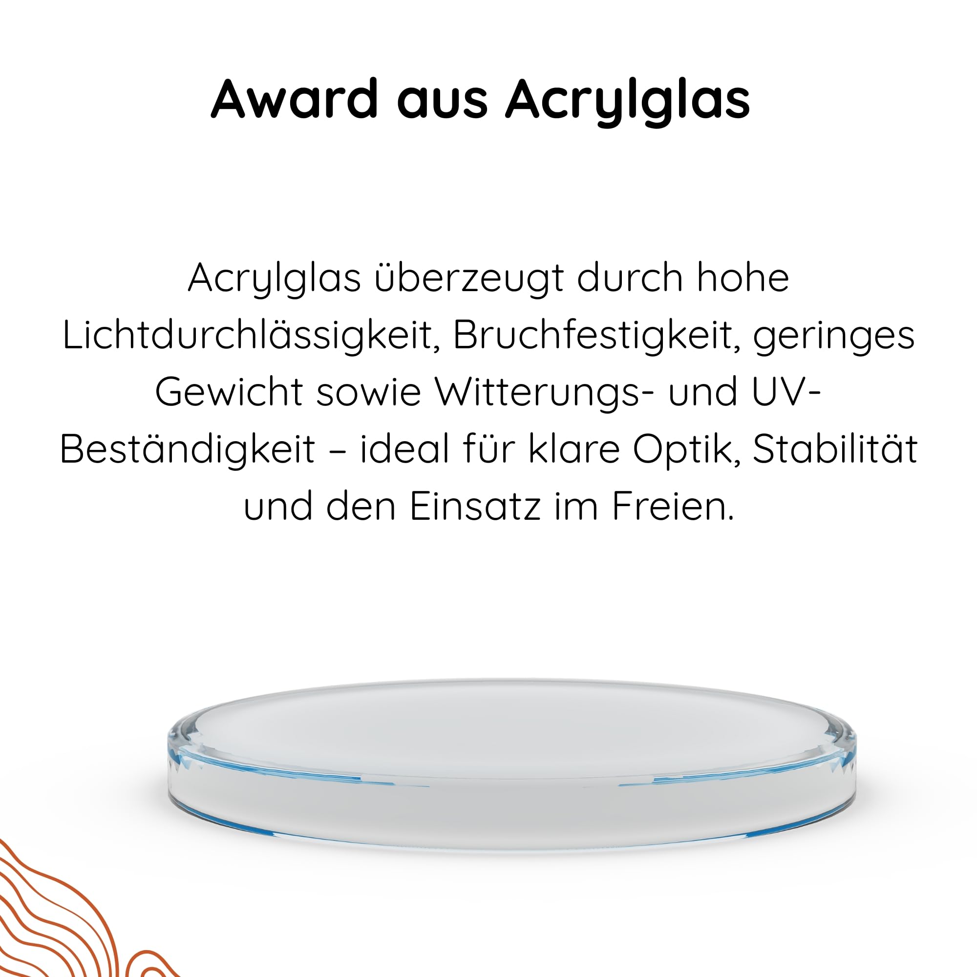 Pila Stone Award mit Gravur aus Acryl & Edelholz – personalisierte Trophäe mit Logo & Text für Sport, Schule, Firma & Events – Pokal als Auszeichnung, Geschenk, Jubiläum