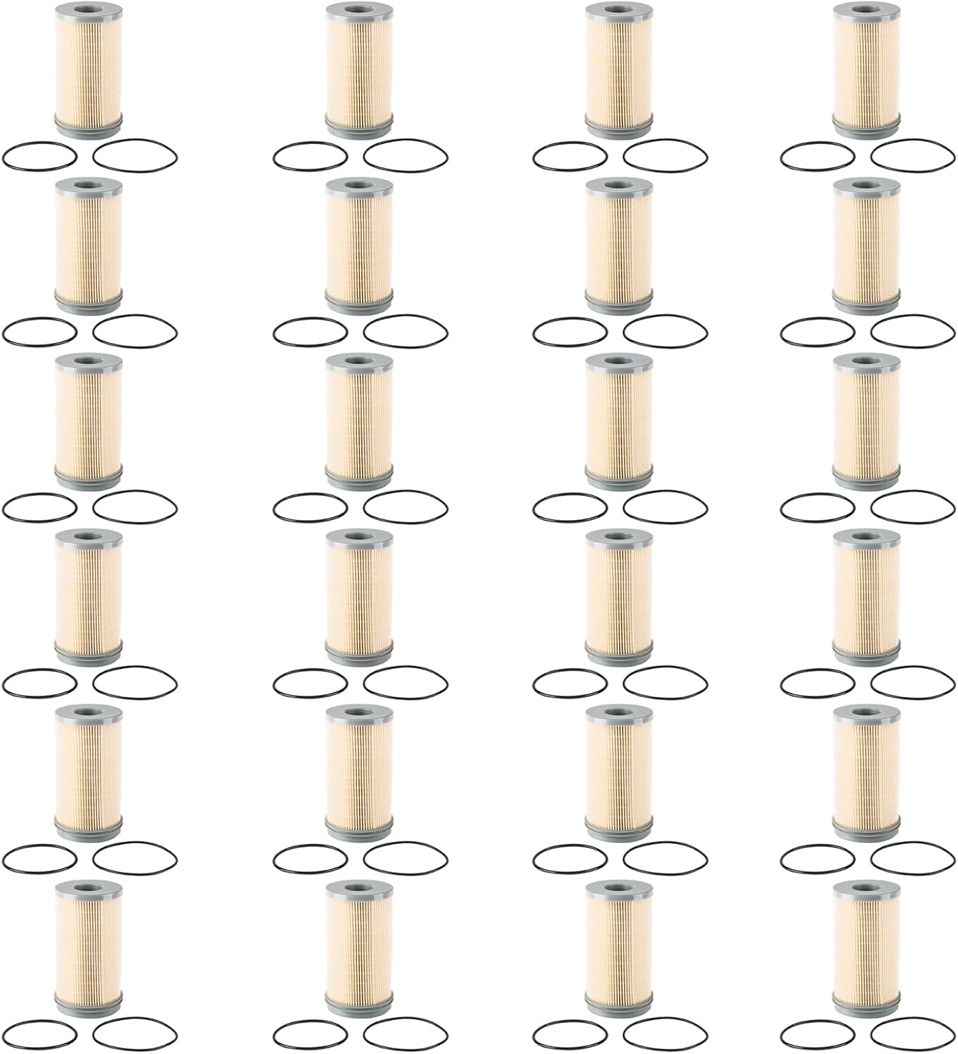 GETOPAUTO FS20176 Fuel Filter Water Separator Element Compatible with DD13 DD15 DD16 Diesel Engine Replaces R61709 PF46235 Used in Detroit 03-40538-009 Housing(set of 24)