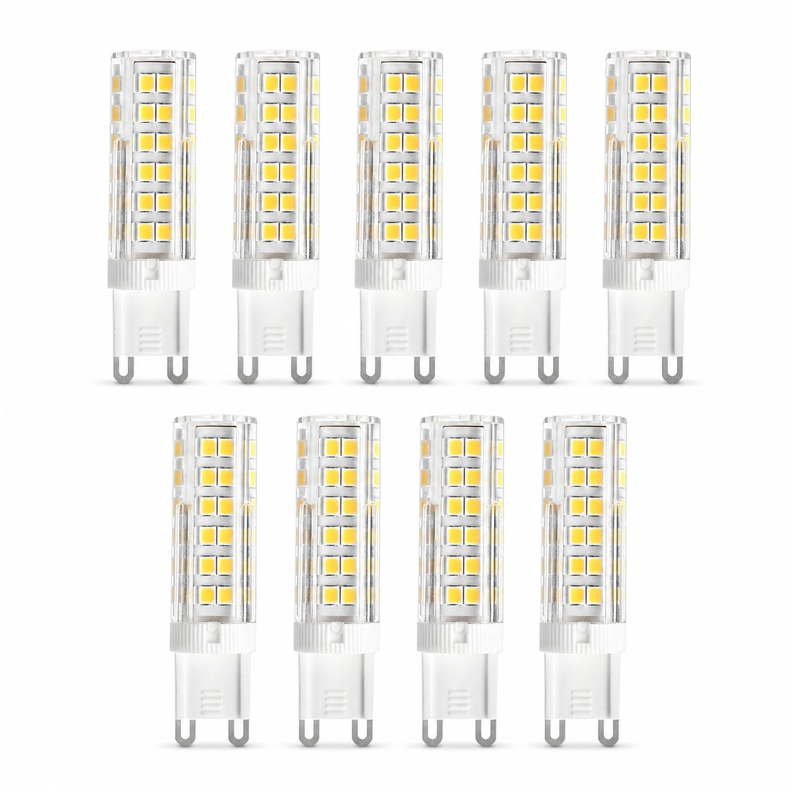 Lampadina LED a Mais G9 Luce Fredda 6000K 7W Equivalente 56W Anti-Sfarfallio Risparmio CRI>80 Lunga Durata Camera Soggiorno Cucina Corridoio Non Dimmerabile(9 Pack)