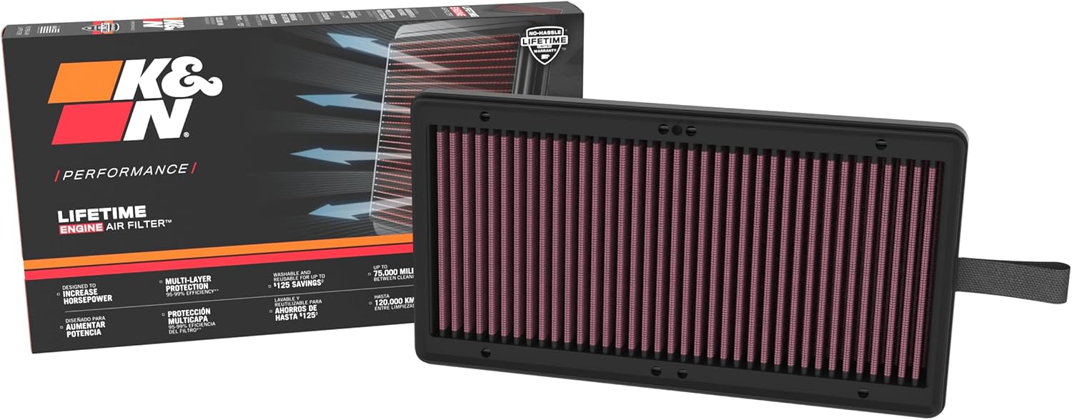 K&N Engine Air Filter: High Performance, Premium, Washable, Replacement Filter, Compatiable with2021-2023 Genesis GV80, 33-5112