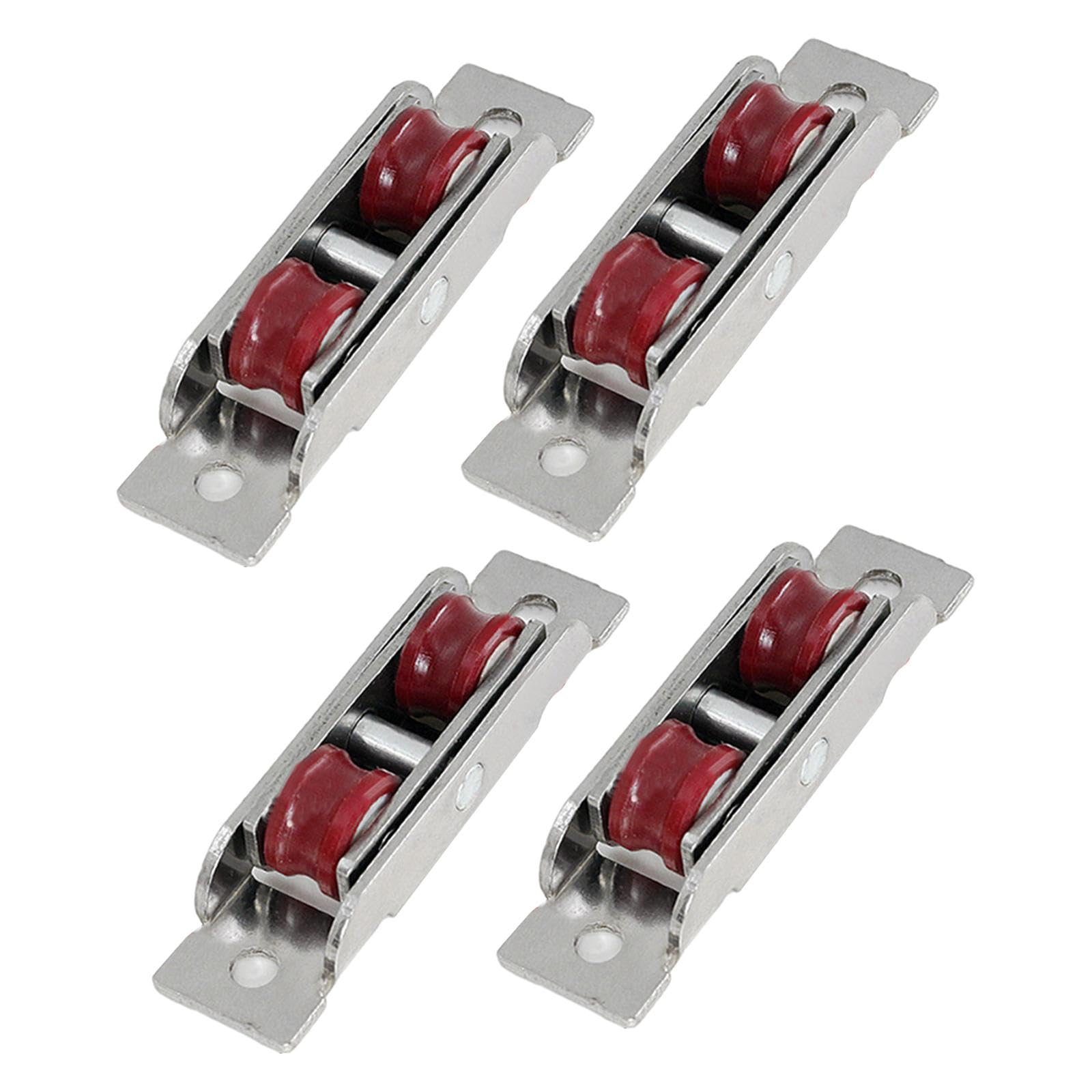 4 Pcs Push Pull Window Pulley Stainless Steel Window Hardware Rollers Nylon Pulley for Bedroom Kitchen, A