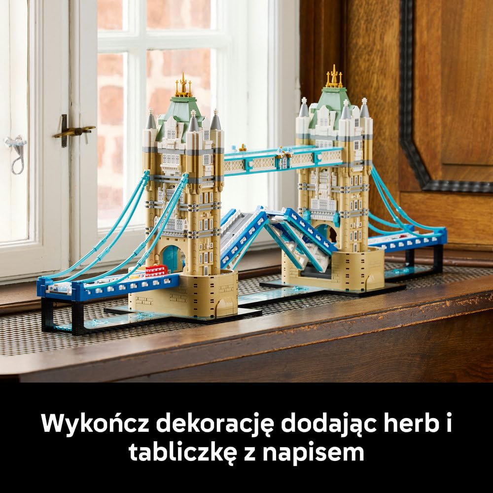 LEGO Architecture Tower Bridge 21067 | Model architektoniczny, duży zestaw klocków konstrukcyjnych, prezent dla podróżnika, pamiątka z Londynu, 3745 elementów