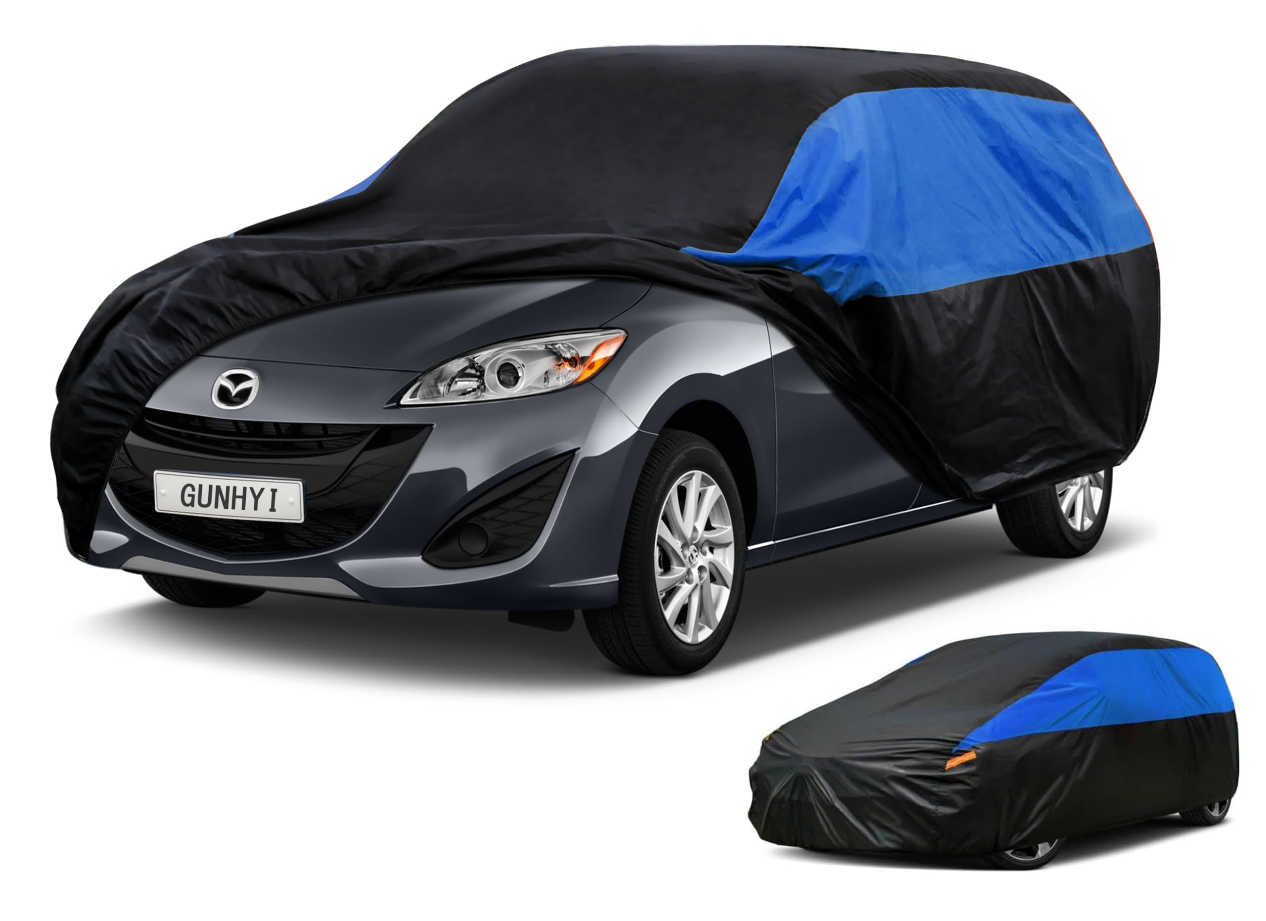 GUNHYI Mazda Car Cover Custom Fit Mazda 5 Waterproof All Weather, Lightweight Full Car Cover Outdoor Sun UV Rain Dust Snow Wind Protection.