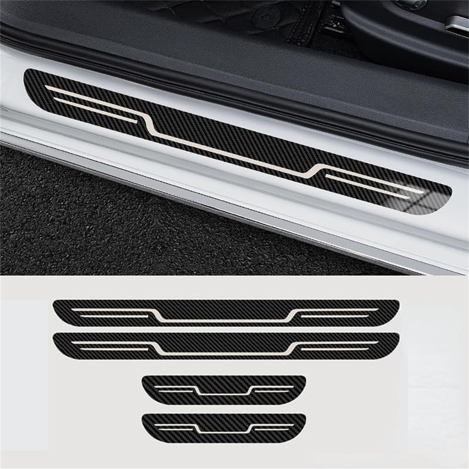 CHROMEMASTER | Compatibles Avec Daily 2006-2014 | Bande De Protection Pour Seuils De Voiture | Revêtement En Polyuréthane, Couleur Noir Mat | Protection Contre Les Rayures Et Les Dommages