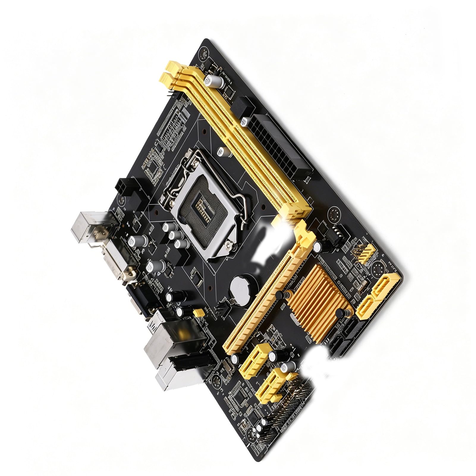 Płyta Główna do Komputera Stacjonarnego, Płyta Systemowa LGA 1150 H81 DDR3 16 GB, łatwa Instalacja, Zasilanie 3-fazowe, 24-pinowe, Plus 4-pinowe, Zasilanie Procesora dla Pr