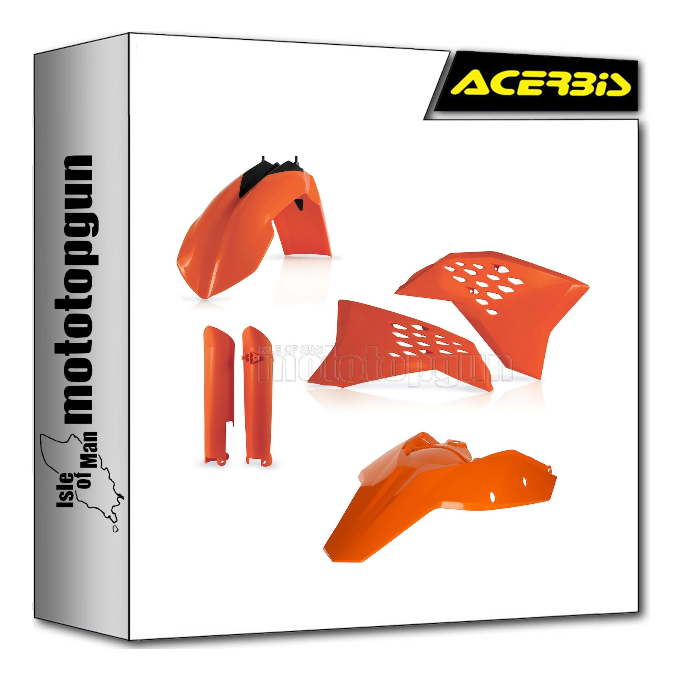 Kit cache carenage orange Acerbis 0014219.010 pour KTM EXC-F 400 - 3