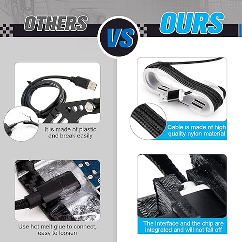 Vista 3 de 64 Bit USB Handbrake, Upgraded PC Sim Racing Games Handbrake for Logitech G25 G27 G29 G920 G923 Thrustmaster T500 T300, with Hall Sensor, with Clamp