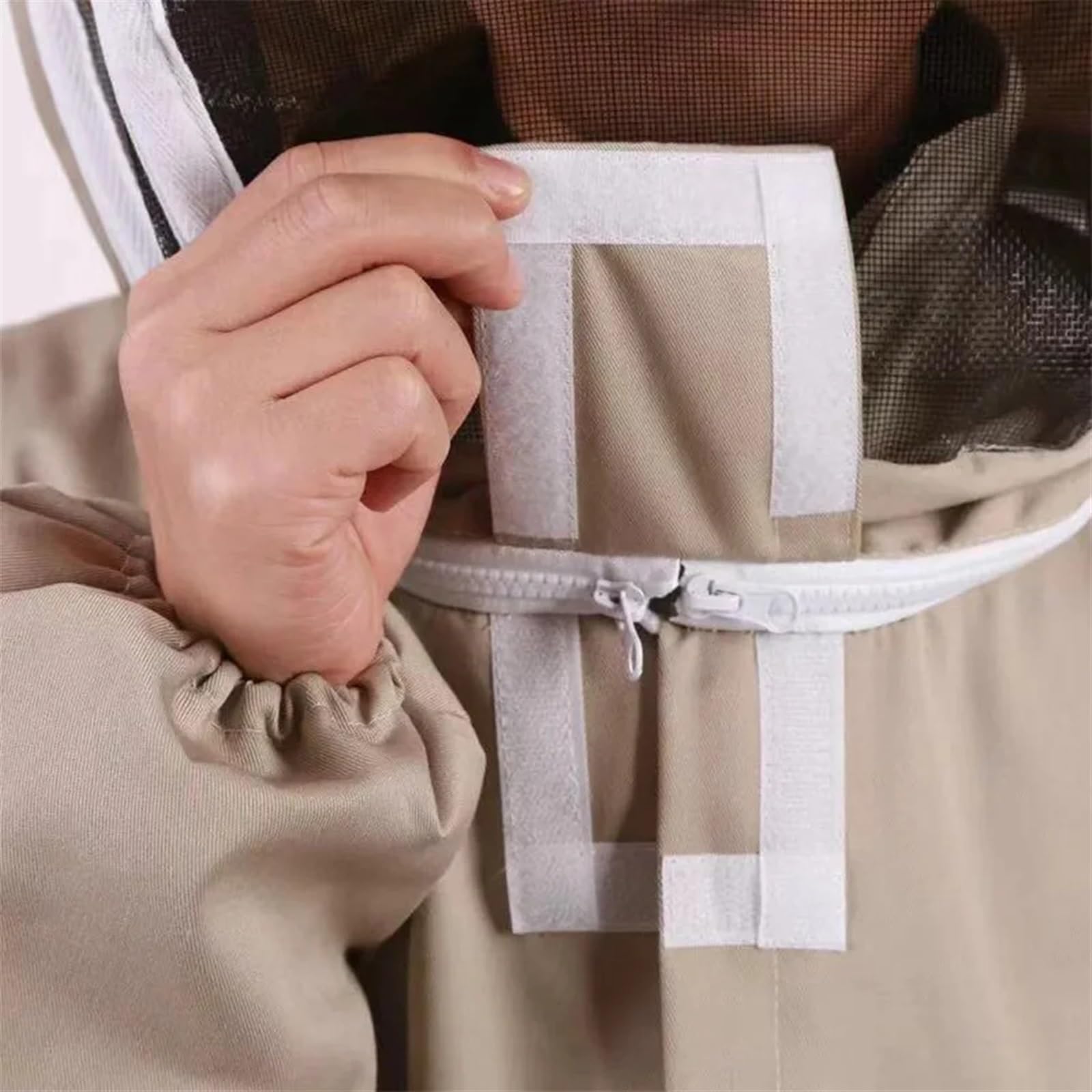 Tuta Apicoltore Abbigliamento anti-ape for apicoltura in un unico pezzo con guanti(L)