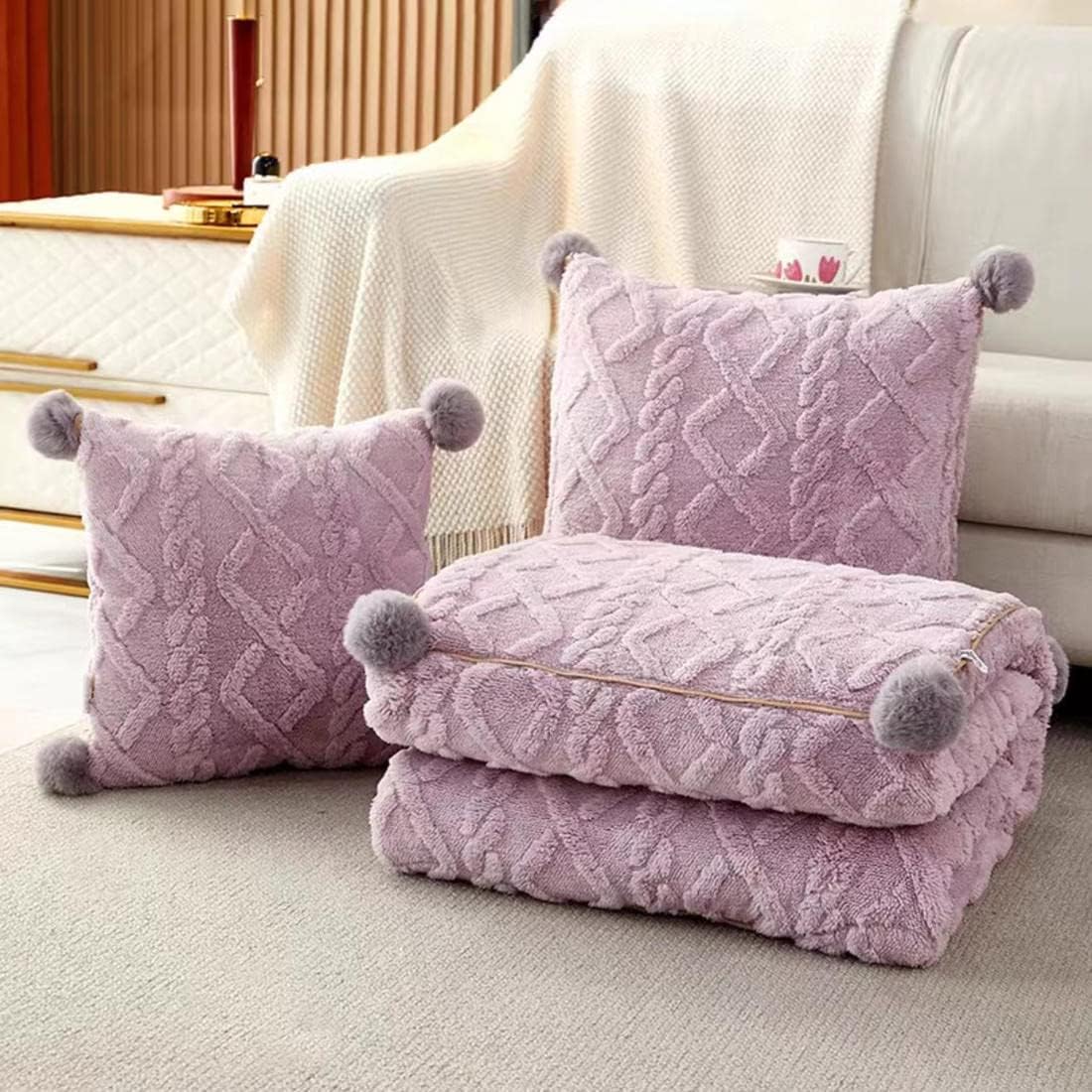 ACGrade Pillow Blanket, Travel and Blanket Set, Pillow Blanket 2 in 1