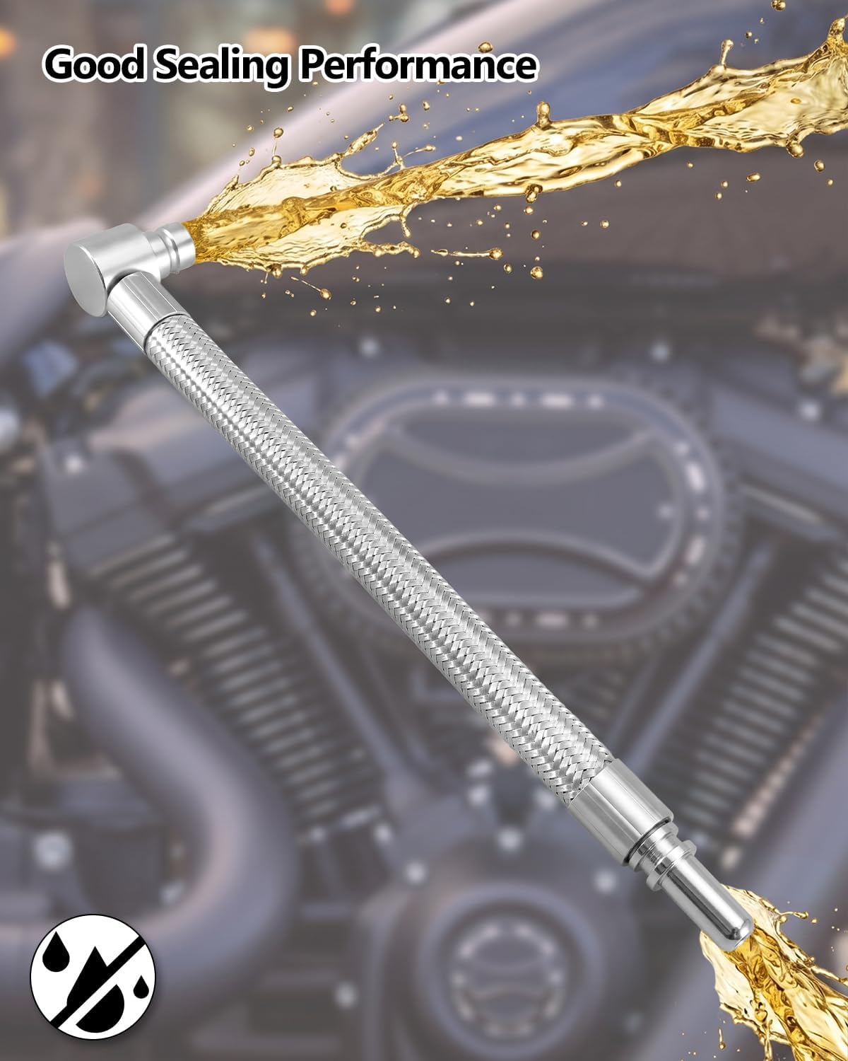62905-08 Fuel Line Stainless Compatible with Harley Davidson Flhrc Flht Flhtc Flhtcu Flhtcuse Flhtcutg Flhtk Flhx Flhxse Flhxxx Fltr 2008 2009 2010 2011 Replace 62905-08