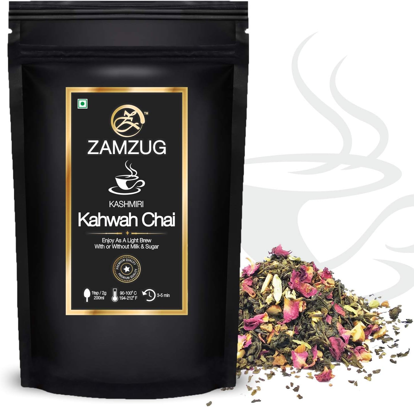 Kashmiri Kahwa Rose, Saffron, Almonds Chai Tea ~Makes 50 Cups