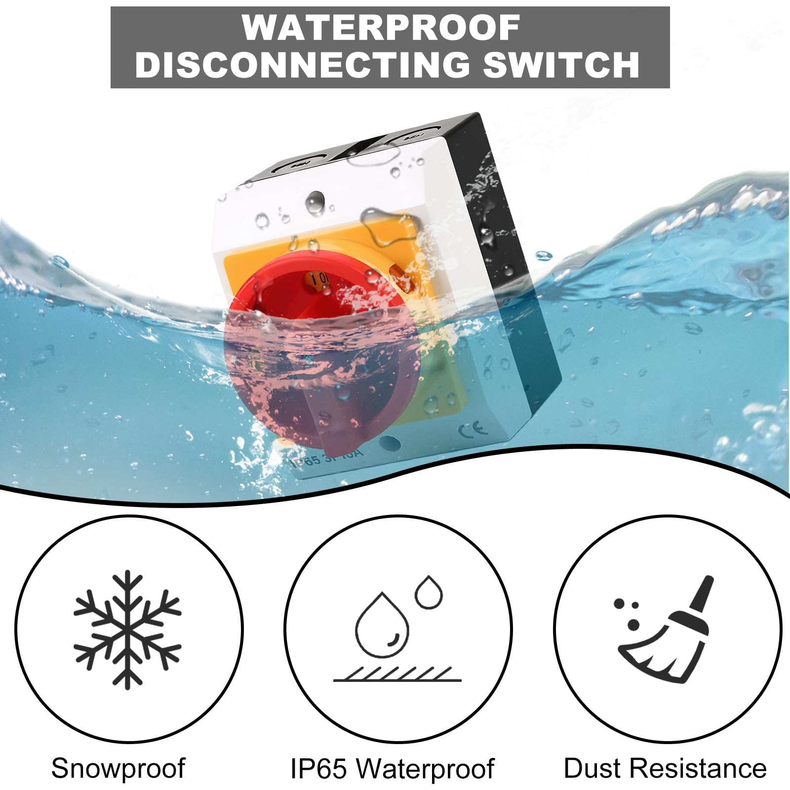 Interruttore Principale 16A 3 Poli IP65 - Interruttore Girevole In Plastica Per Esterno - Foto 13