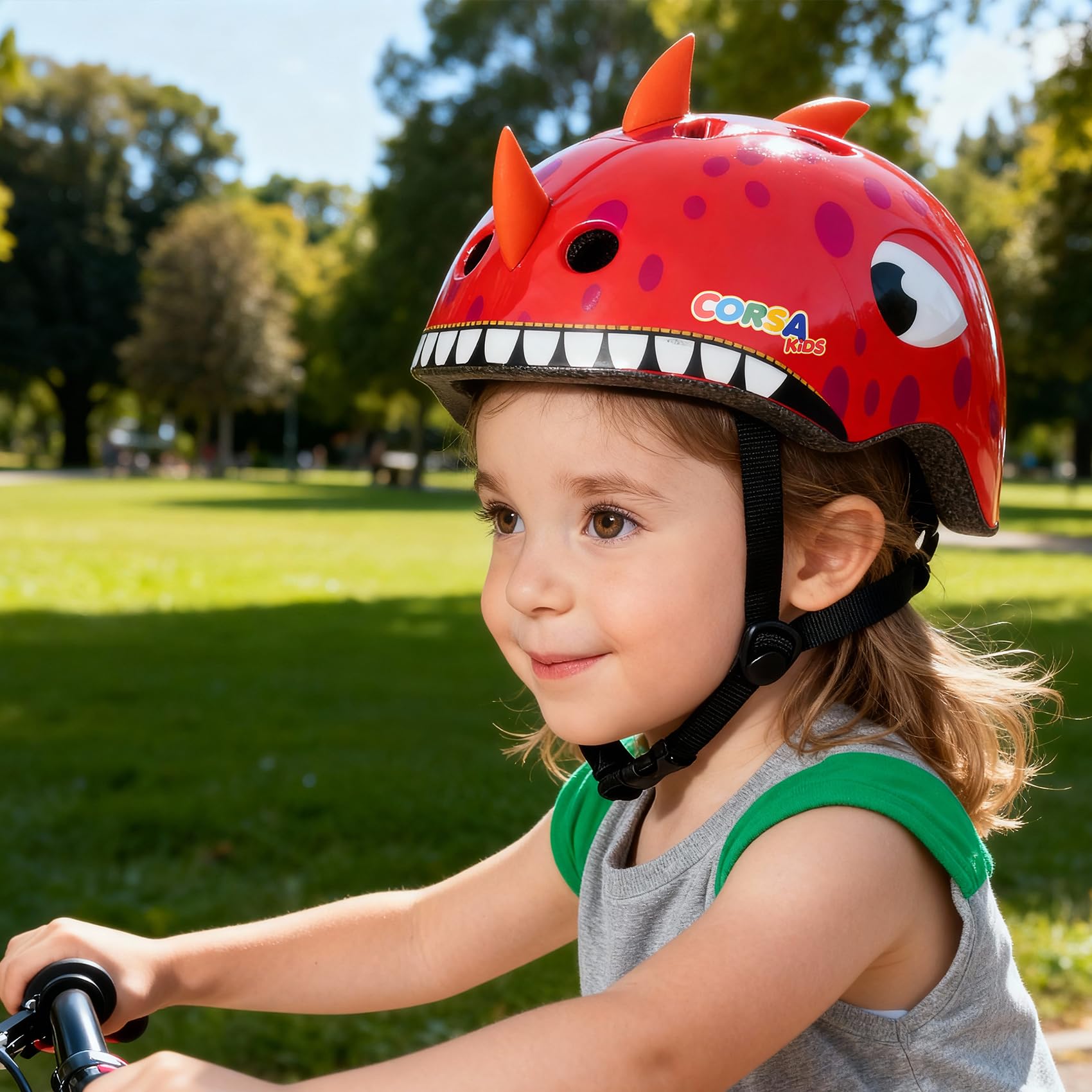 Casco de bicicleta para niños pequeños, ajustable y multideportivo, 3 tamaños para edades de 1-2-3-5-8-14 años 2