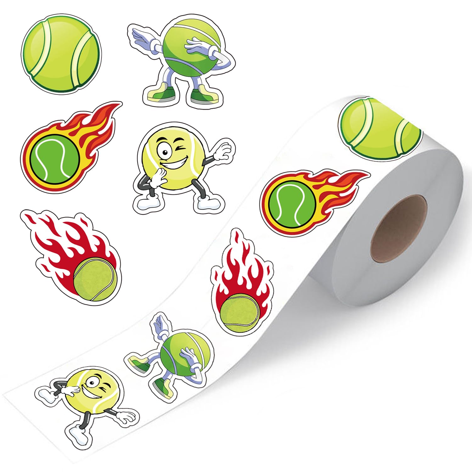 Autocollants raquettes de tennis, bouteilles d'eau et ordinateurs portables
