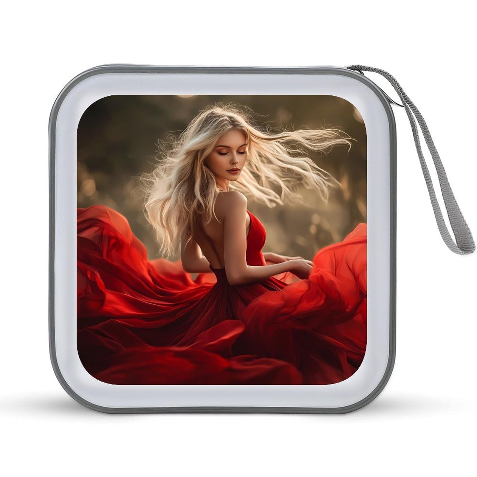 Beautiful Woman CD Case Plastic DVD Case Holder Wallet Disc Storage Organizer for Car Travel