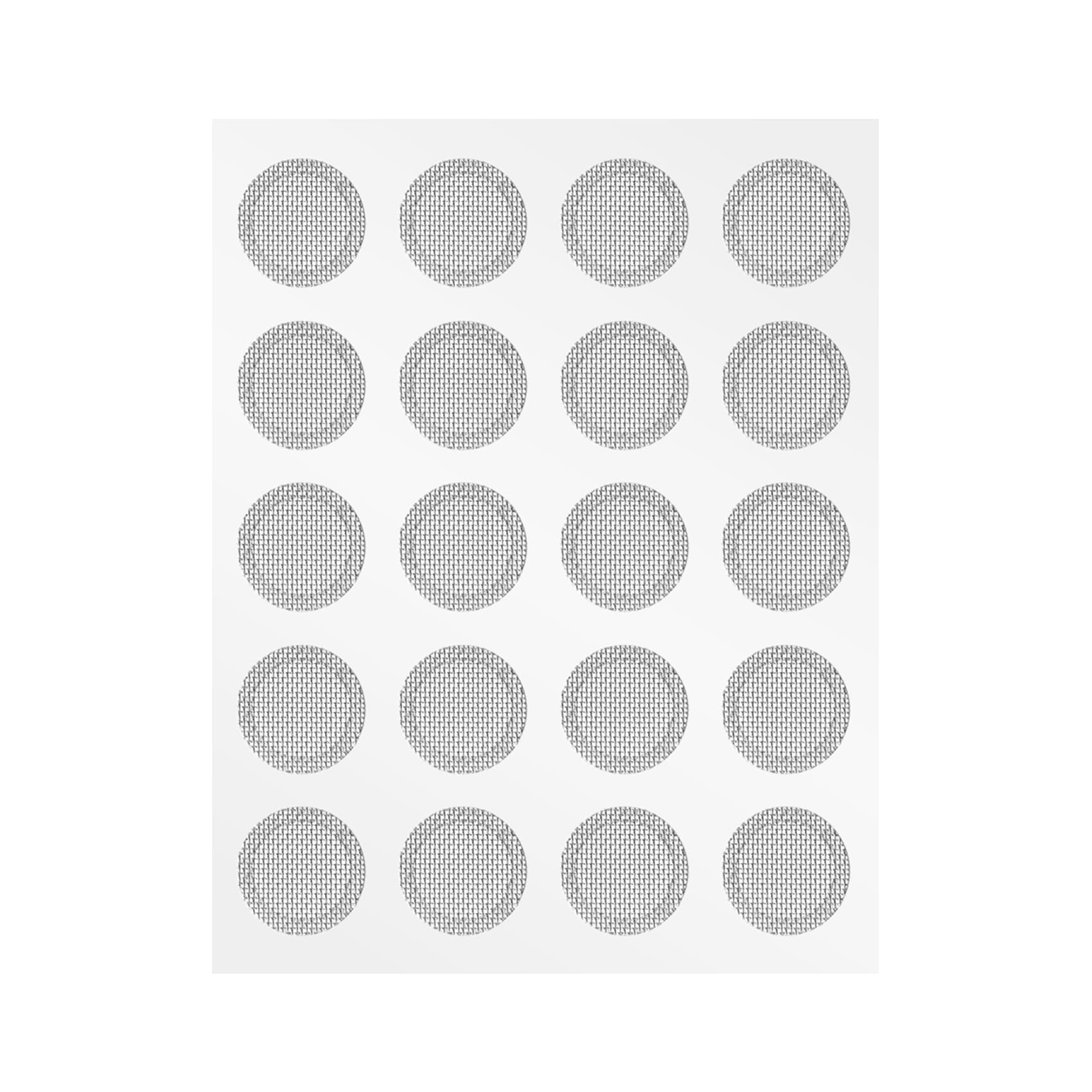 20-Pack CCZ SN20 Silver Screen Earbud Filters - Mesh Replacement for in-Ear Headphones, Anti-Dust and Sweat-Resistant Earphone Accessories,CCZ in-Ear Earphone Protective Filt (Silver, 5.0MM)