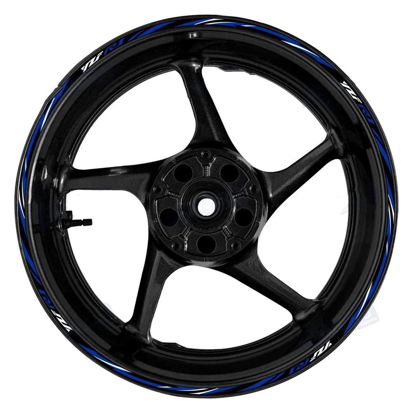 Motorcycle Front Rear Wheel Stickers Decorate Rim Motorbike Hub Tape Decal for Yamaha YZF R1(Color4)