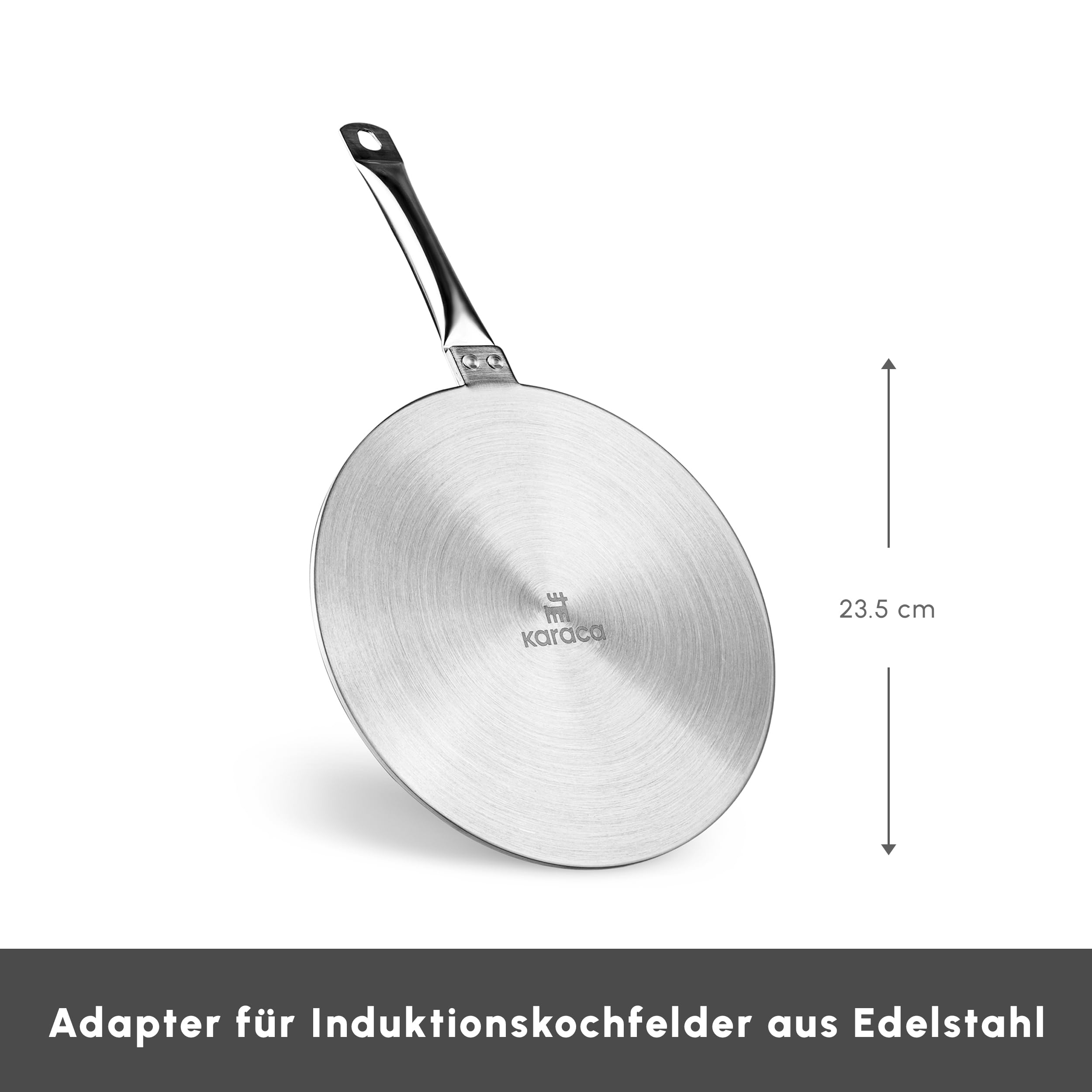 Karaca Induktionssockel 23,5 cm - Robuster Stahlsockel für optimale Wärmeverteilung auf Induktionskochfeldern - Stabile Plattform für Kochtöpfe und Pfannen