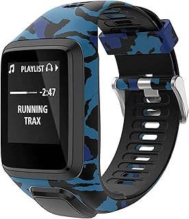 Axcellent Bande per Tomtom Runner 2/3 Cinturino,Compatibile con Spark 3/Golfer2/Adventurer,Cinturino di Ricambio Stampato in Gomma-Accessori GPS Smart Watch
