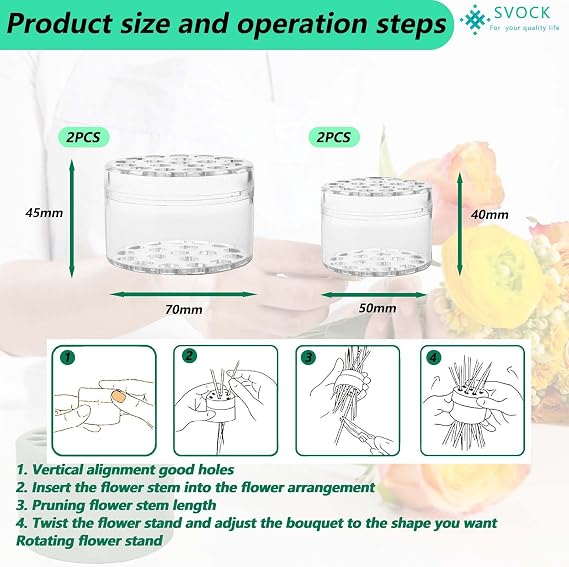 4PCS Spiral Stem Holder for Flowers, Spiral Ikebana Stem Holder Uk, Flower Arranging Accessories, Bouquet Twister for Vase Diy Home Wedding Bouquet Decoration