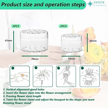 4PCS Spiral Stem Holder for Flowers, Spiral Ikebana Stem Holder Uk, Flower Arranging Accessories, Bouquet Twister for Vase Diy Home Wedding Bouquet Decoration