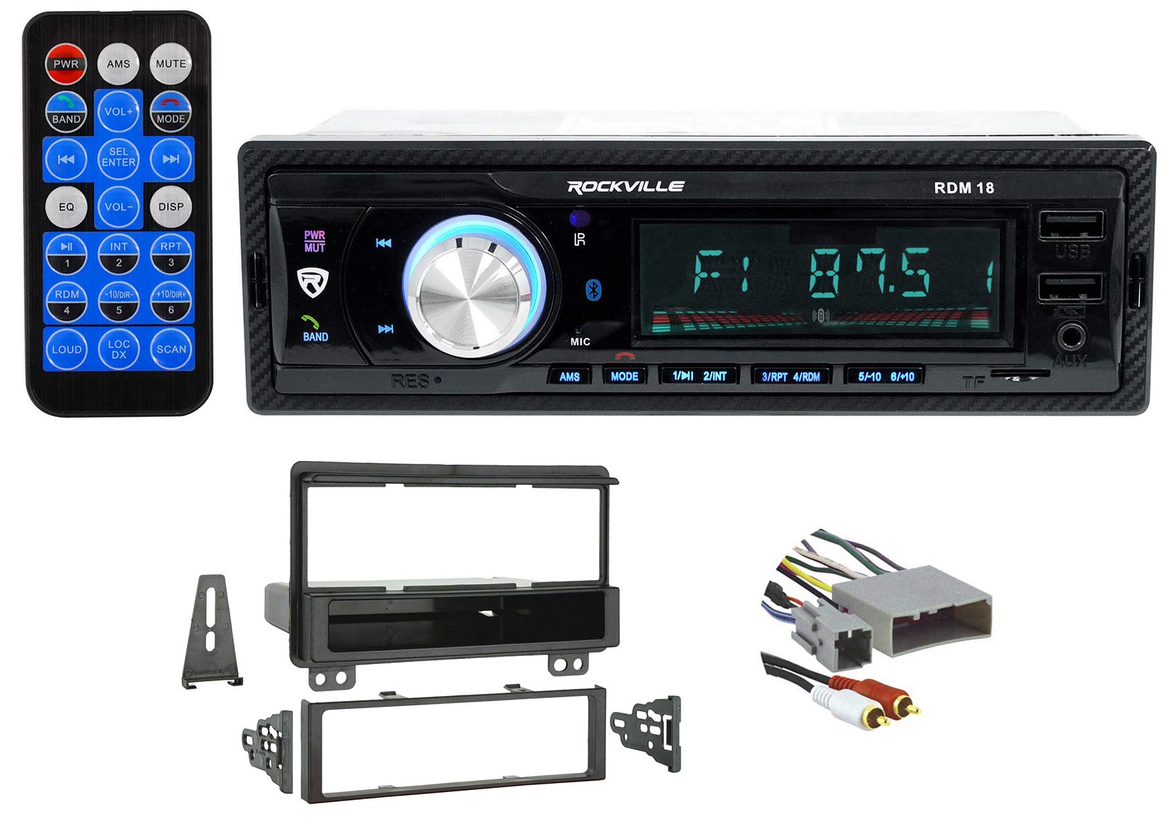 Amazon.com: Audiosavings Bundle: Rockville RDM18 V2 in-Dash Car