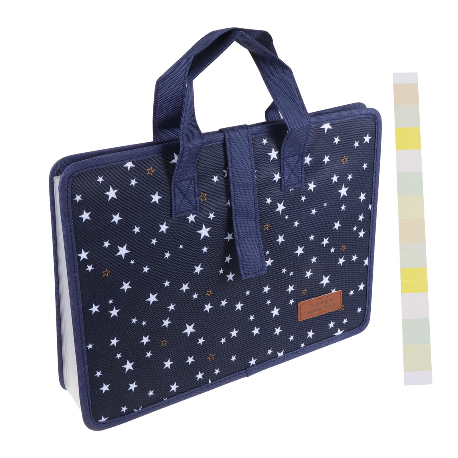 DOITOOL Carpeta Organizadora de Documentos Expandible Material Plástico y Tela Oxford con 13 Bolsillos Resistente al Agua, con Asa para Viaje y Hogar