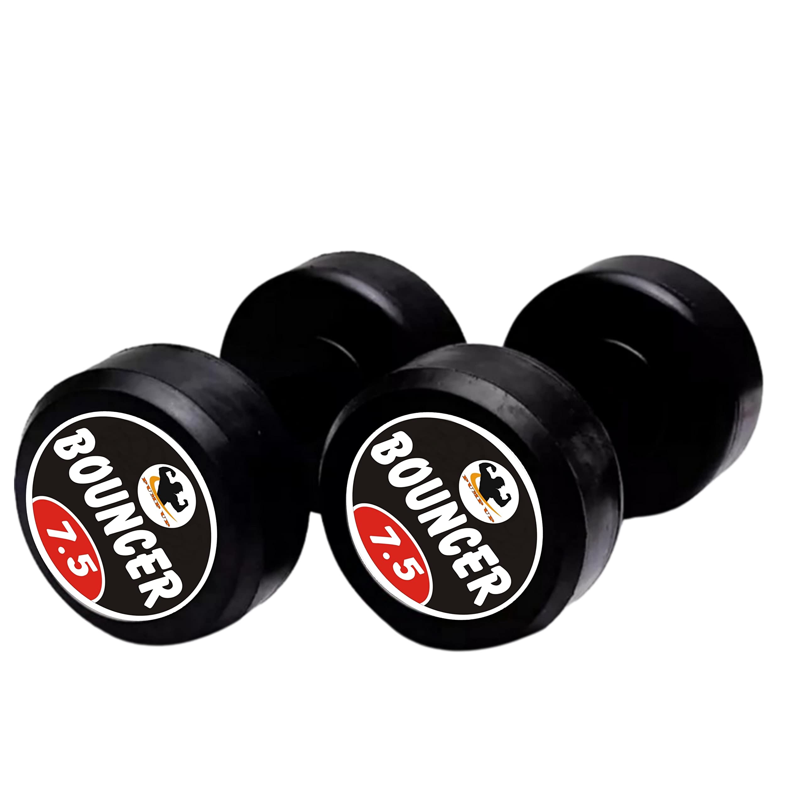 PUMP UP BouncerRubber Encased Dumbbell 7.5kg Set For Home Gym And Professional Use/Weight 15kg. (B0C3BJZ4JP) Amazon Price History, Amazon Price Tracker