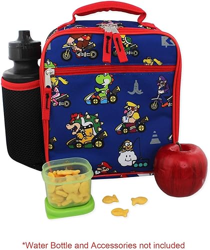 Miniatura 6 de Nintendo Mario Kart - Fiambrera escolar con aislamiento suave para niños y niñas (talla única, azul)