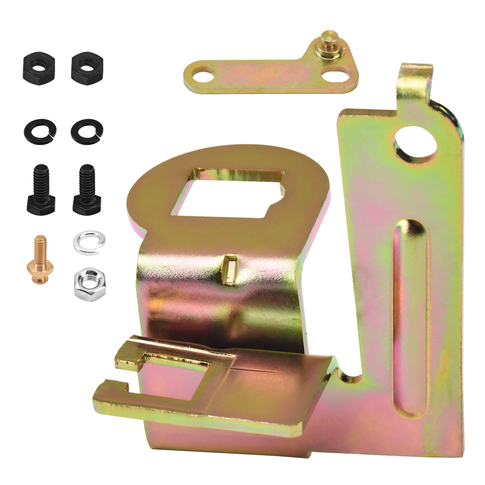 20-121 Carburetor Transmission Kickdown Bracket 090127329115 Throttle Cable Bracket w 20-40 Stainless Transmission Kickdown Stud Kit for 700R-4