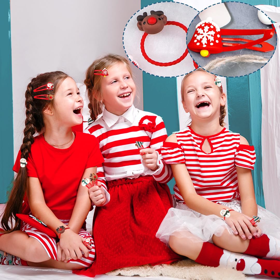 juDanzy Jolly Christmas Bow Hair Clip, 1 Count (Pack of 1