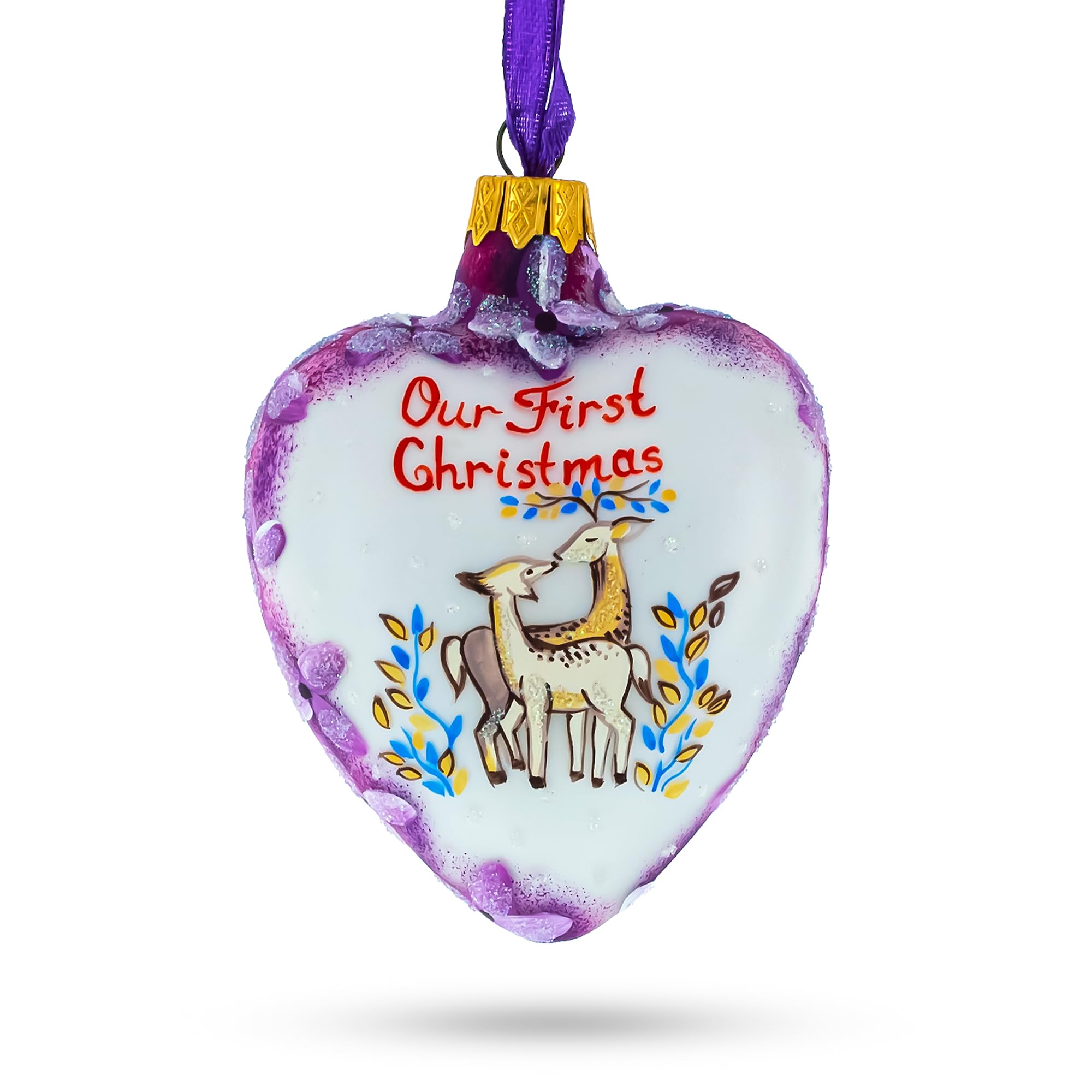 Our First Christmas Heart Glass Christmas Ornament : le cadeau idéal pour couple