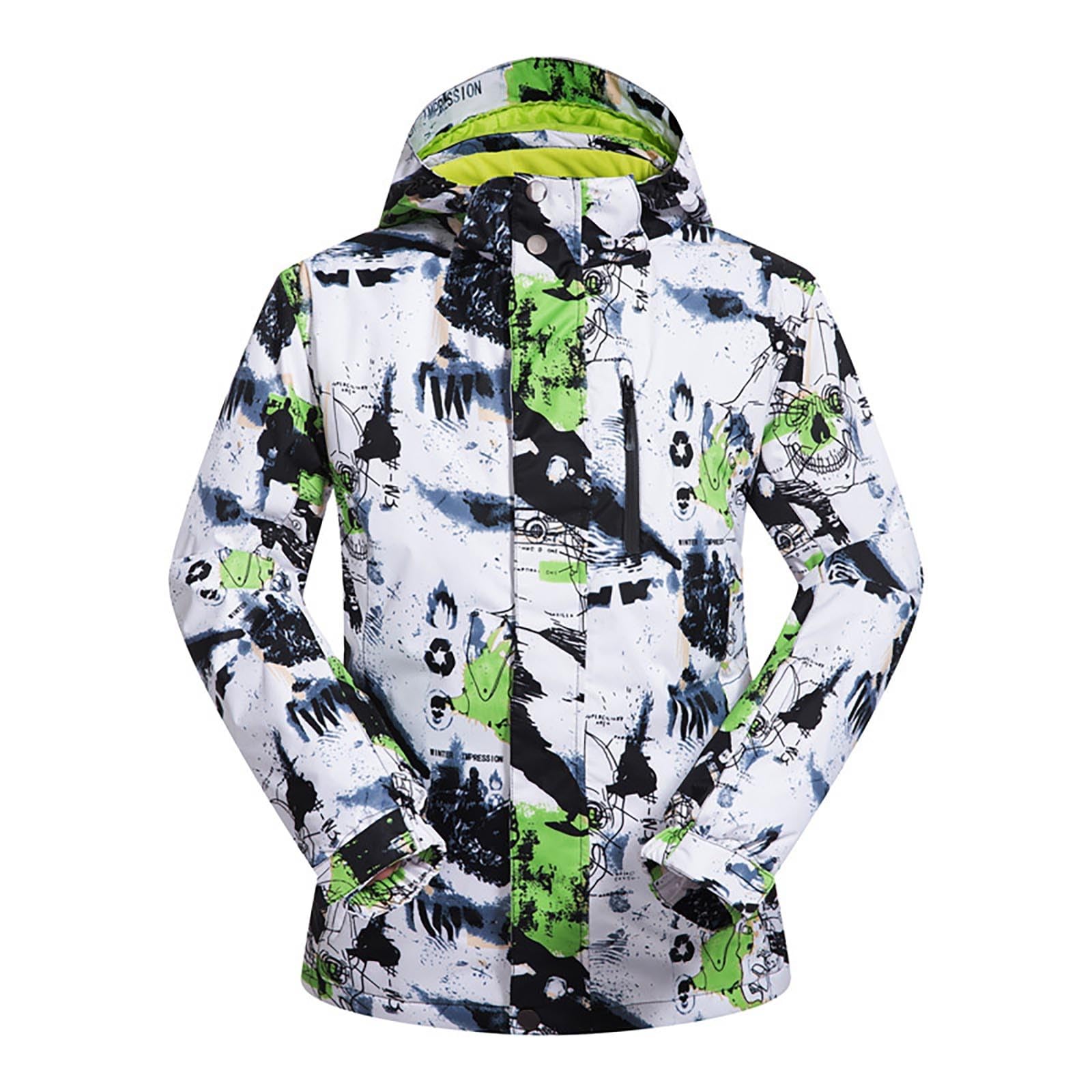 Generisch Skijacke Herren Winterjacke Warme Gefütterte Herrenjacke Wintermantel Wasserdicht Outdoor Wandern Winddicht Ski Jacken Schneejacke Parka Jacke Herren-Winterjacken Mit Kapuzen