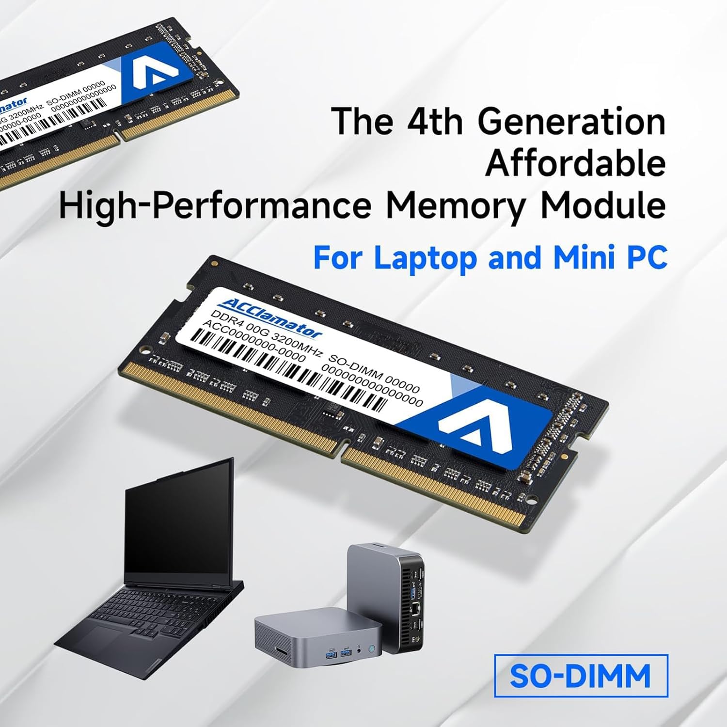 Acclamator DDR4 16GB Kit (2x8GB) 3200MHz PC4-25600 CL22 1.2V Unbuffered Non-ECC SODIMM 260-Pin Laptop Notebook PC Computer Memory Module Ram Upgrade