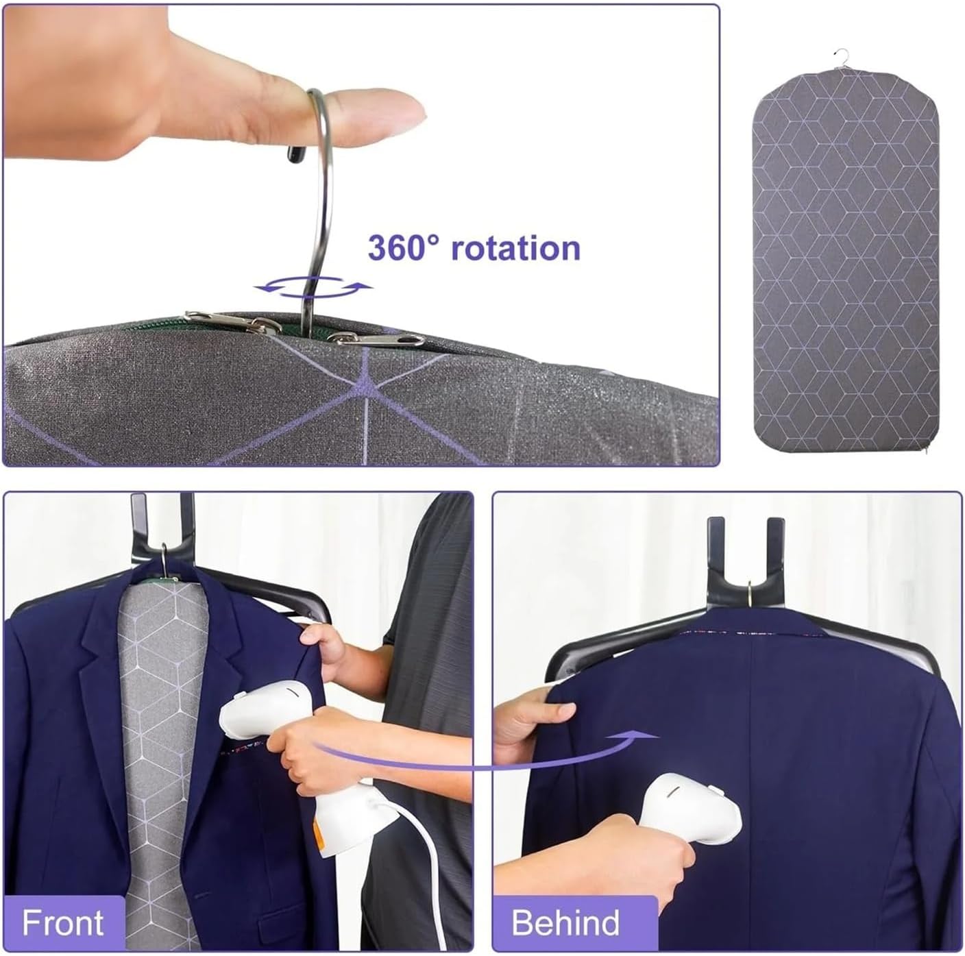 Hanging Ironing Board For Clothes Standing For Handheld Steamer Accessory Mat For Travel(R)