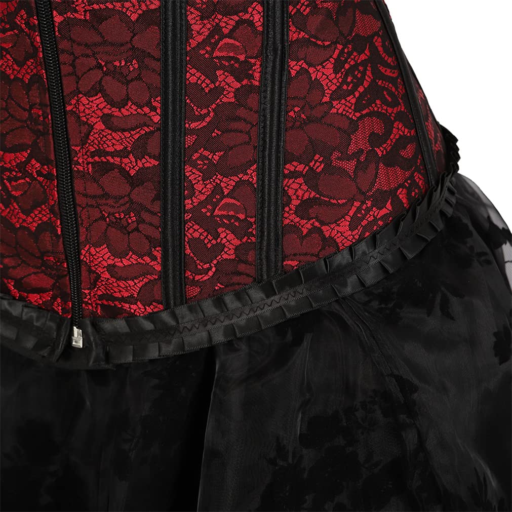 Grebrafan Brocado Corset Bustier Sexy Nupcial Corsés y Lencería Talla Grande — view 5