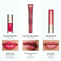 Vista 7 de Clarins Lip Perfector Peptide Plumping and Hydrating Lip Gloss Instant Shine With Sheer, Shimmer Finish Non-Sticky Texture with Vanilla Scent