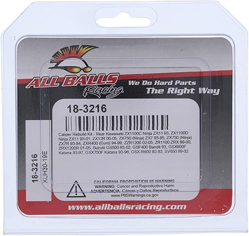 Miniatura 4 de All Balls Racing Kit de reconstrucción de pinza trasera 18-3216 compatible con/reemplazo para Suzuki GS 500 E 93-02