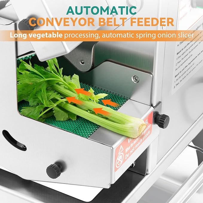 Cortadora de Verduras Eléctrica 200W Acero Inoxidable 400LB/H miniatura 3